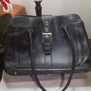 Nilo Paoli Black Pebbled Leather Tote